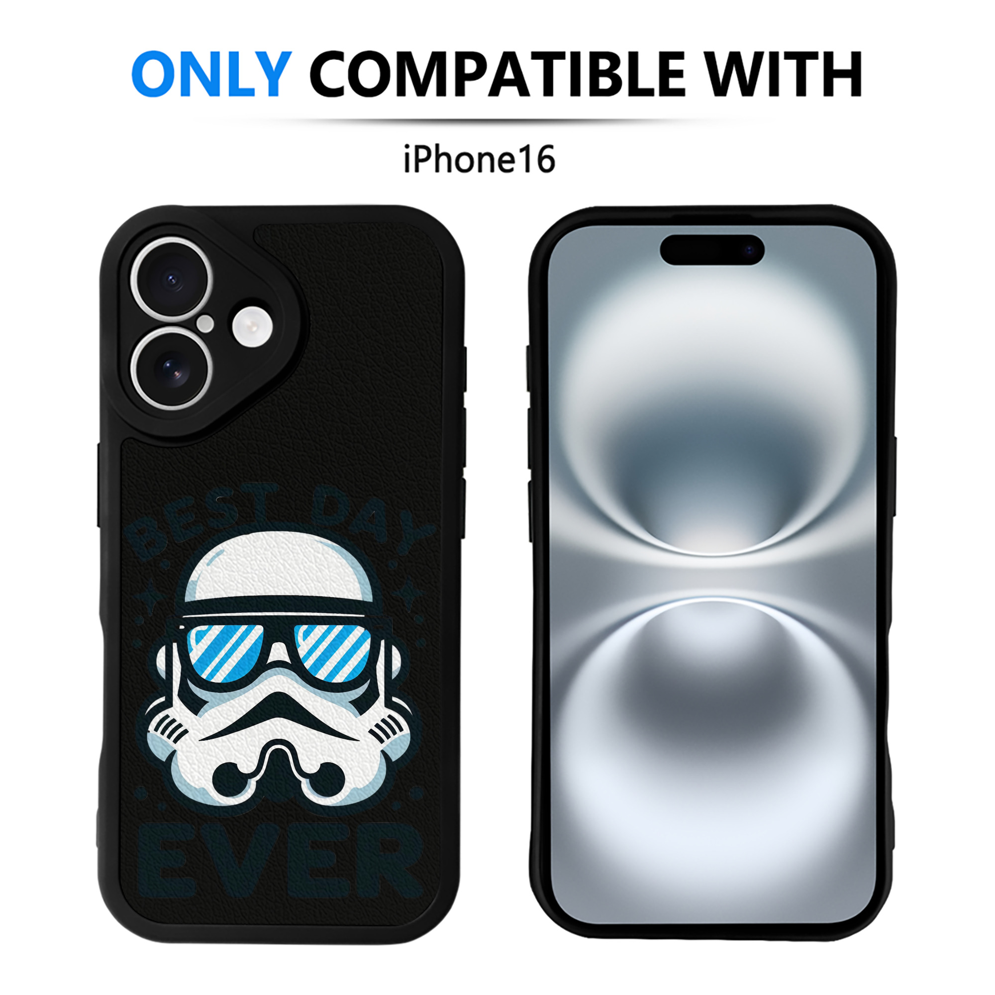 （画像用） スター・ウォーズ Star Wars 【iPhone 16シリーズ対応】シリコンスマホケース（レザー調） 材質：シリコン